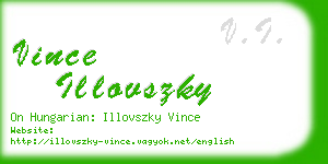 vince illovszky business card